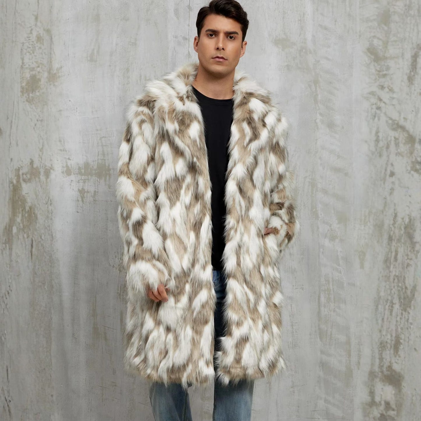 Animal Print Faux Fur Coat | Revangiol