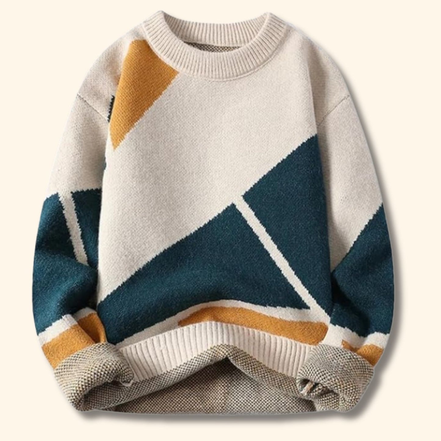 Color Block Crew Neck Sweater | Revangiol