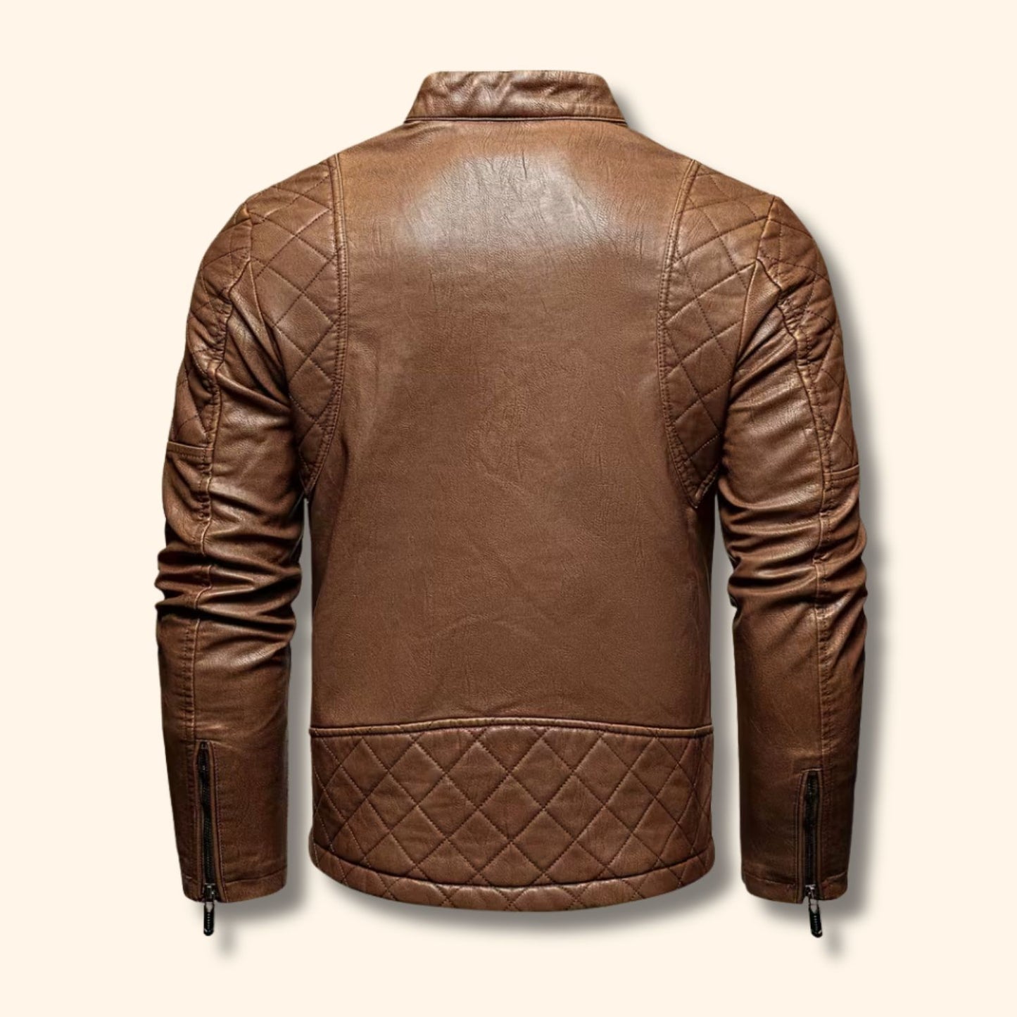 Vintage Quilted Leather Jacket | Revangiol