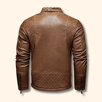 Vintage Quilted Leather Jacket | Revangiol