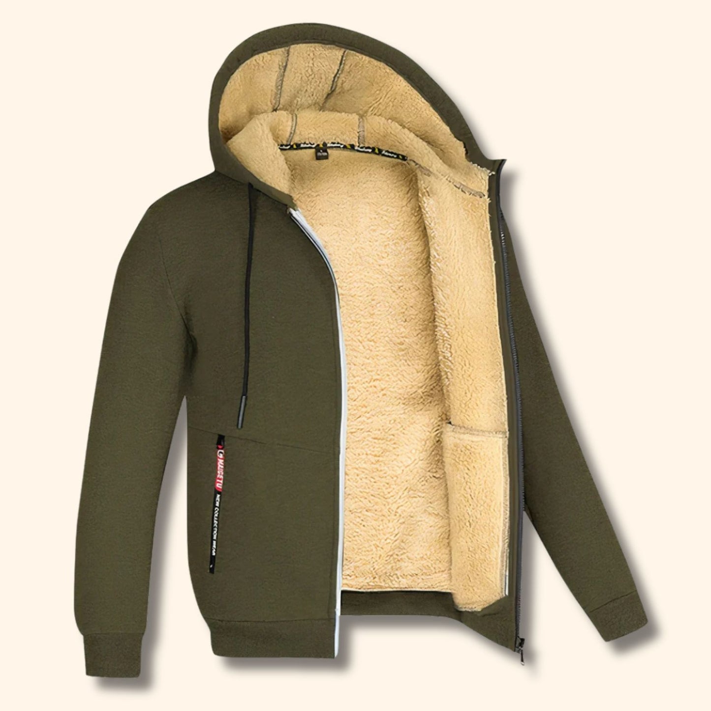 Fleece Lined Hooded Fleece Jacket | Revangiol