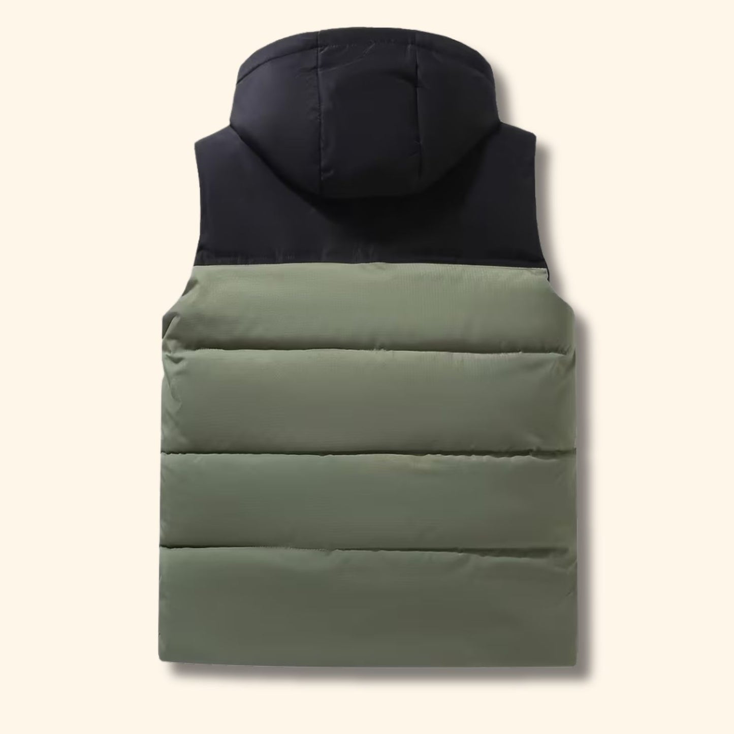 Color Block Hooded Puffer Vest | Revangiol