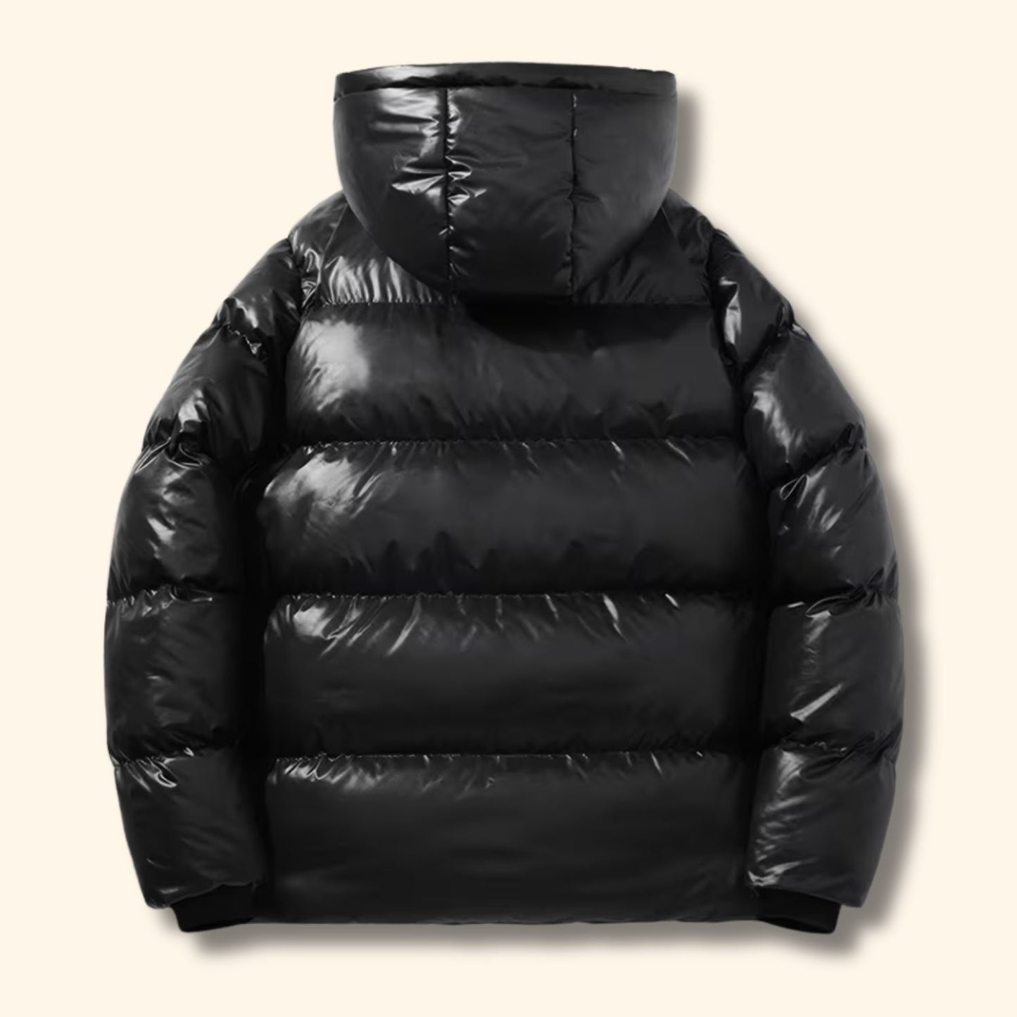 Glossy Hooded Puffer Jacket | Revangiol