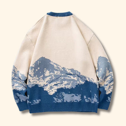 Mountain Scene Knit Sweater | Revangiol