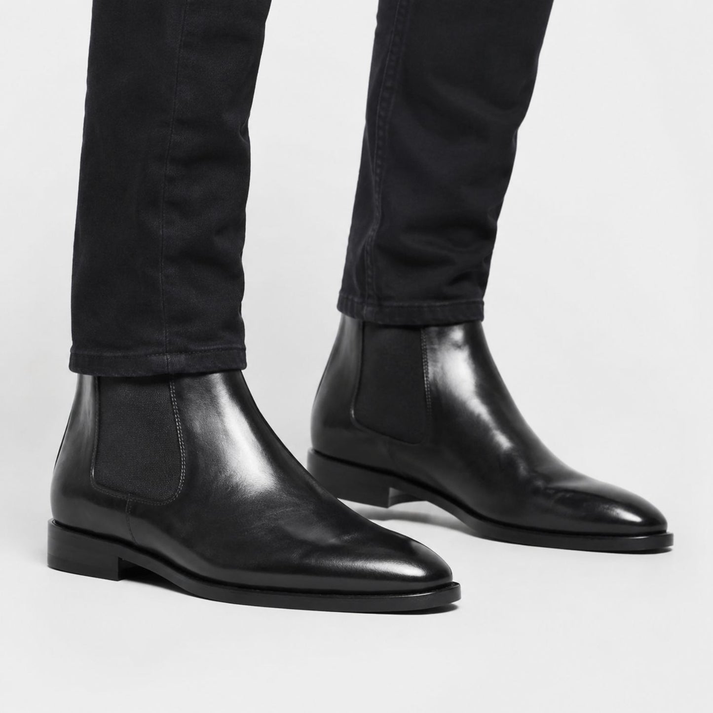 Refined Leather Chelsea Boots | Revangiol