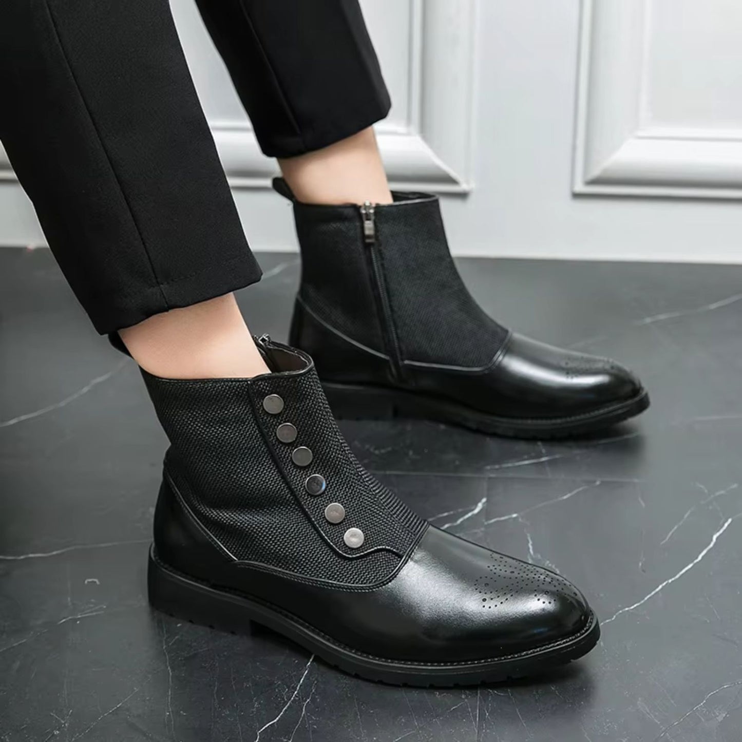Elegant Leather Dress Boots | Revangiol