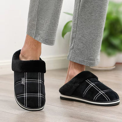 Padded Checked Fleece Slippers | Revangiol