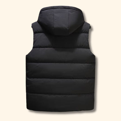 Hooded Winter Puffer Vest | Revangiol