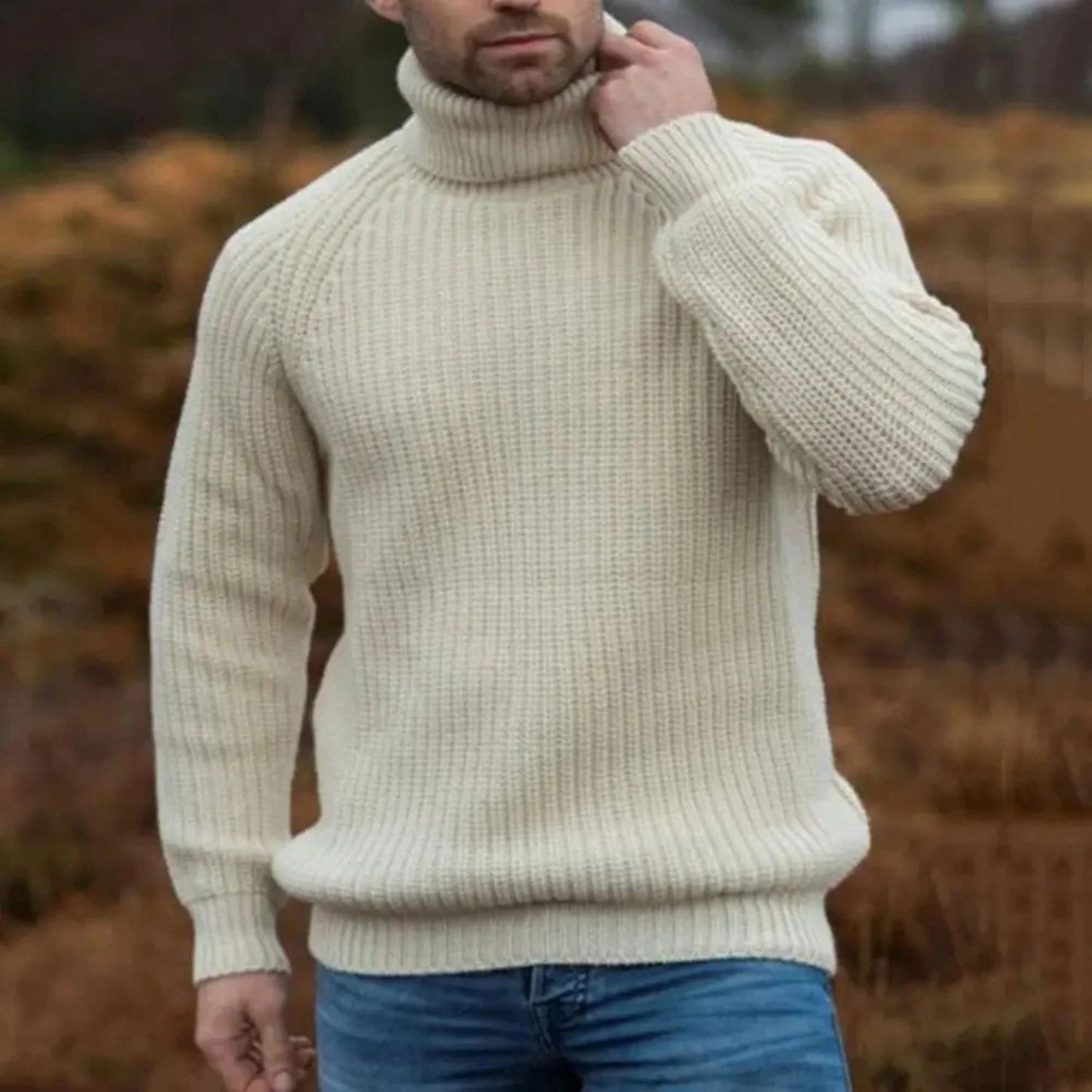 Warm Turtleneck Knit Sweater | Revangiol