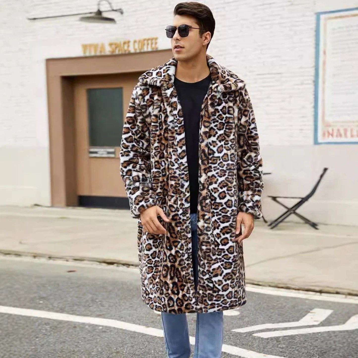 Textured Statement Fur Coat | Revangiol