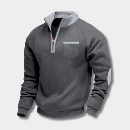Fleece Pocket Pullover Quarter-Zip | Revangiol