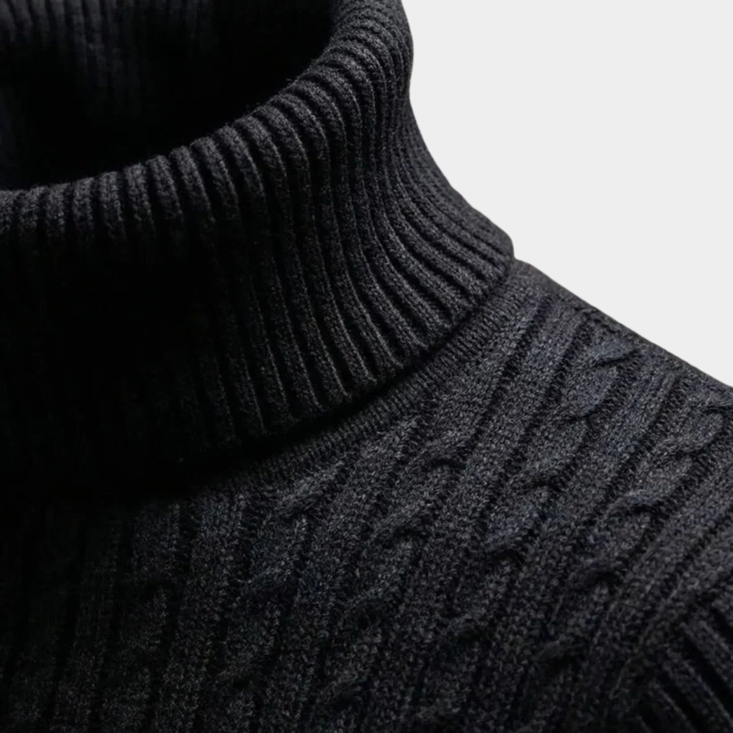 Cable Knit Turtleneck Sweater | Revangiol