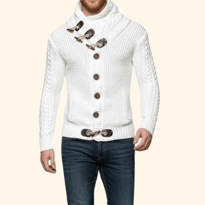 Cable Toggle Knit Cardigan | Revangiol