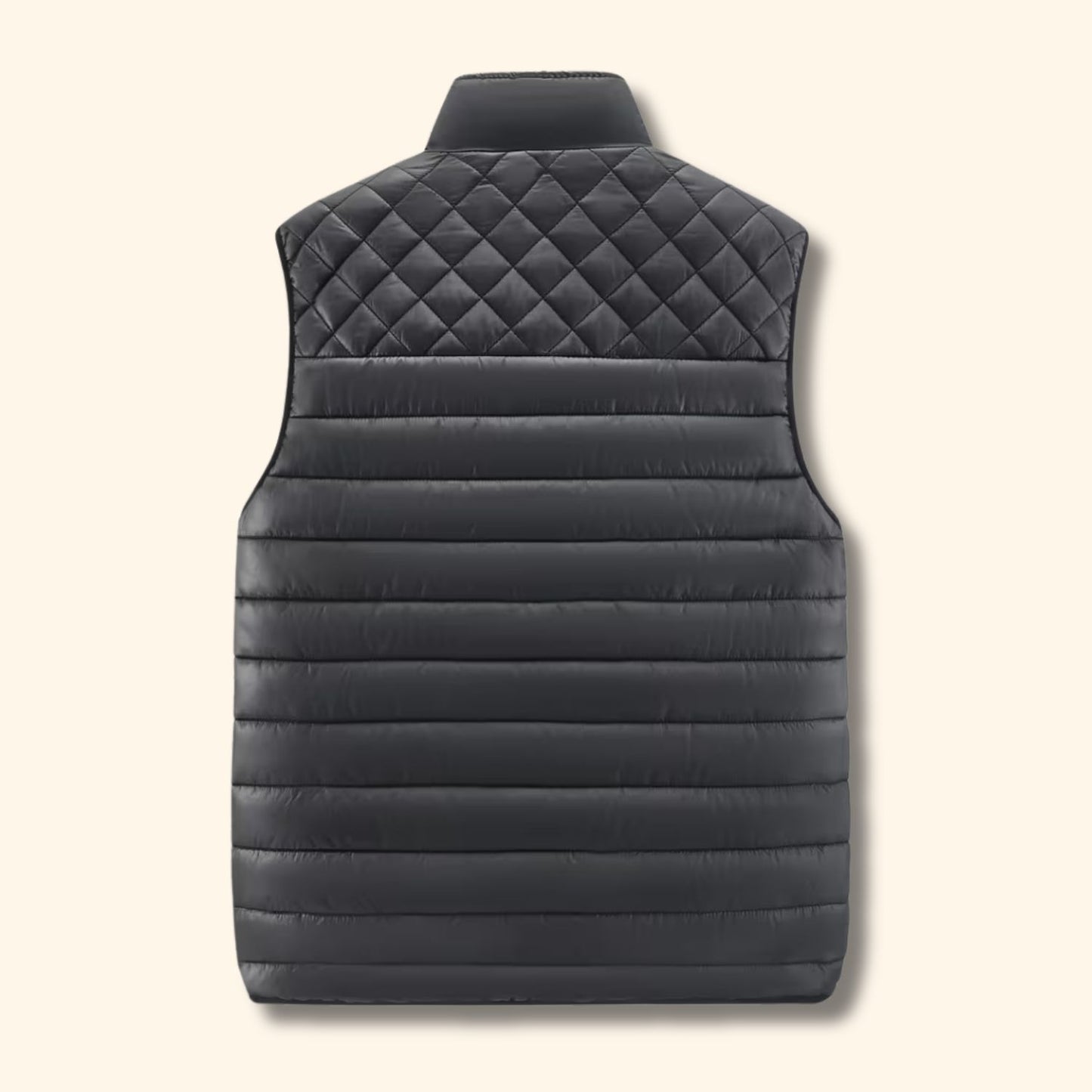 Quilted Stand Collar Puffer Vest | Revangiol
