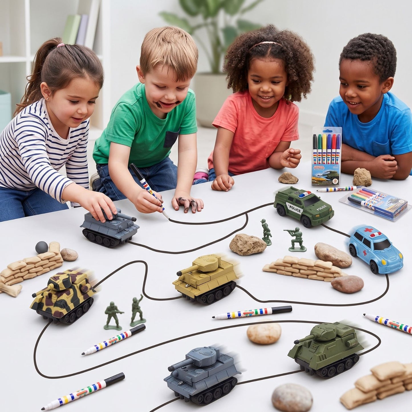 Line Following Drawing Toy Car | Revangiol