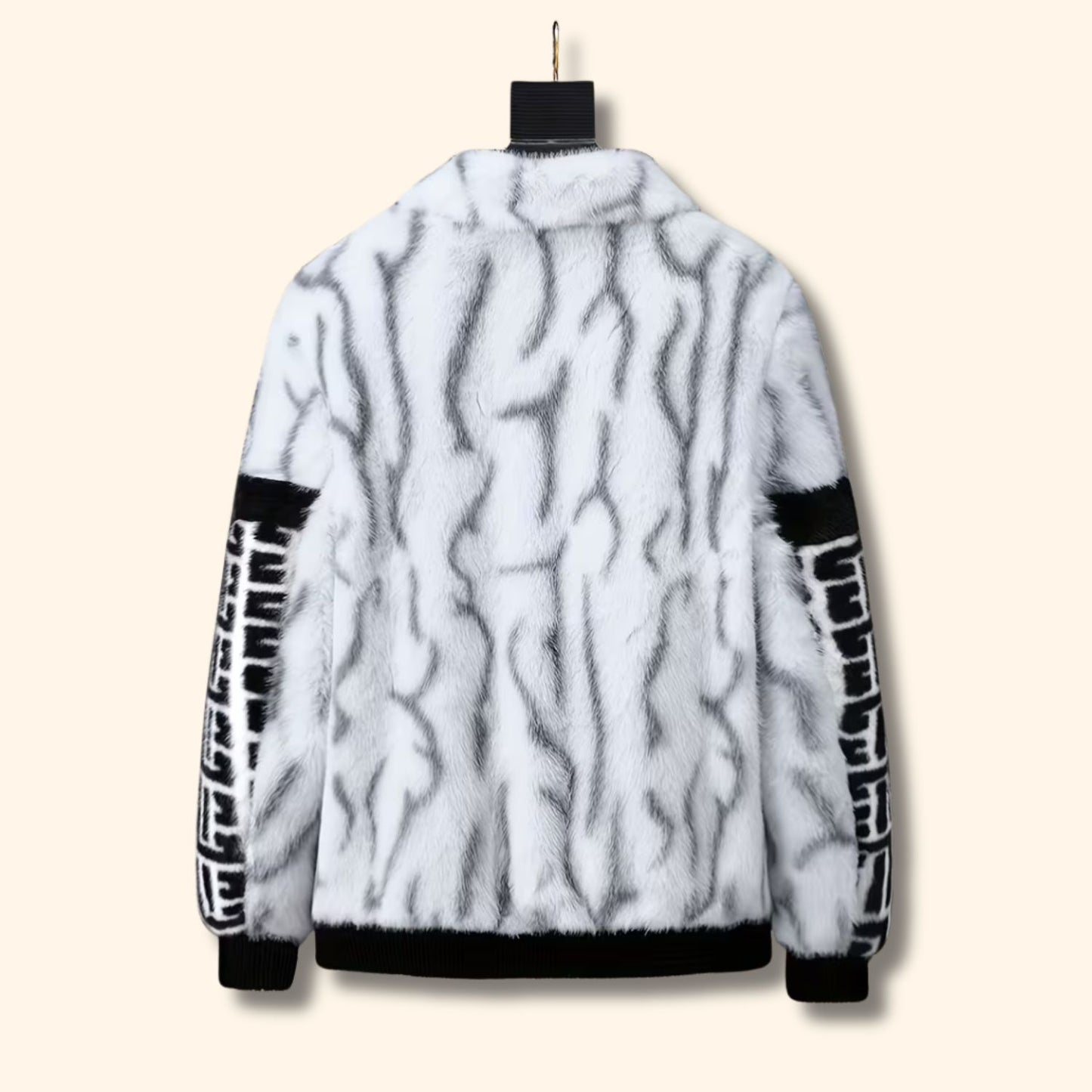 Color Block Faux Fur Jacket | Revangiol