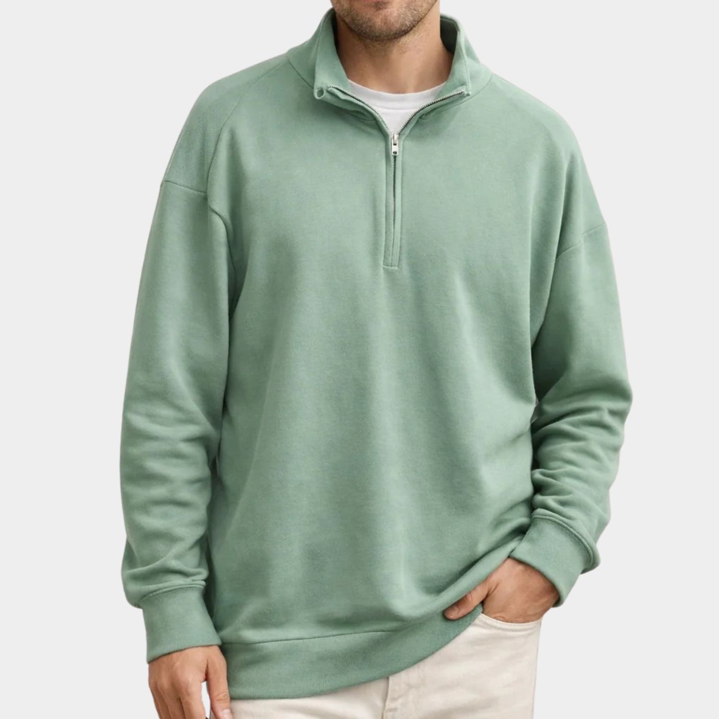 Stand Collar Fleece Quarter-Zip | Revangiol