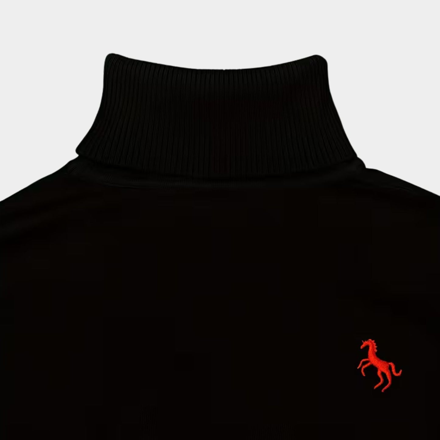 Embroidered Chest Detail Turtleneck | Revangiol