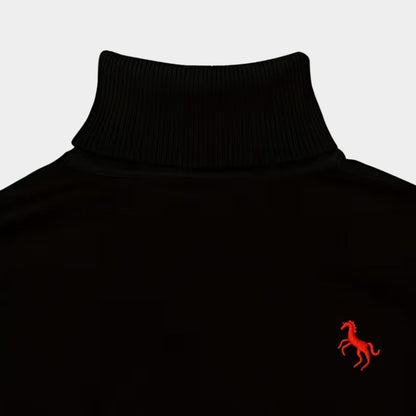 Embroidered Chest Detail Turtleneck | Revangiol