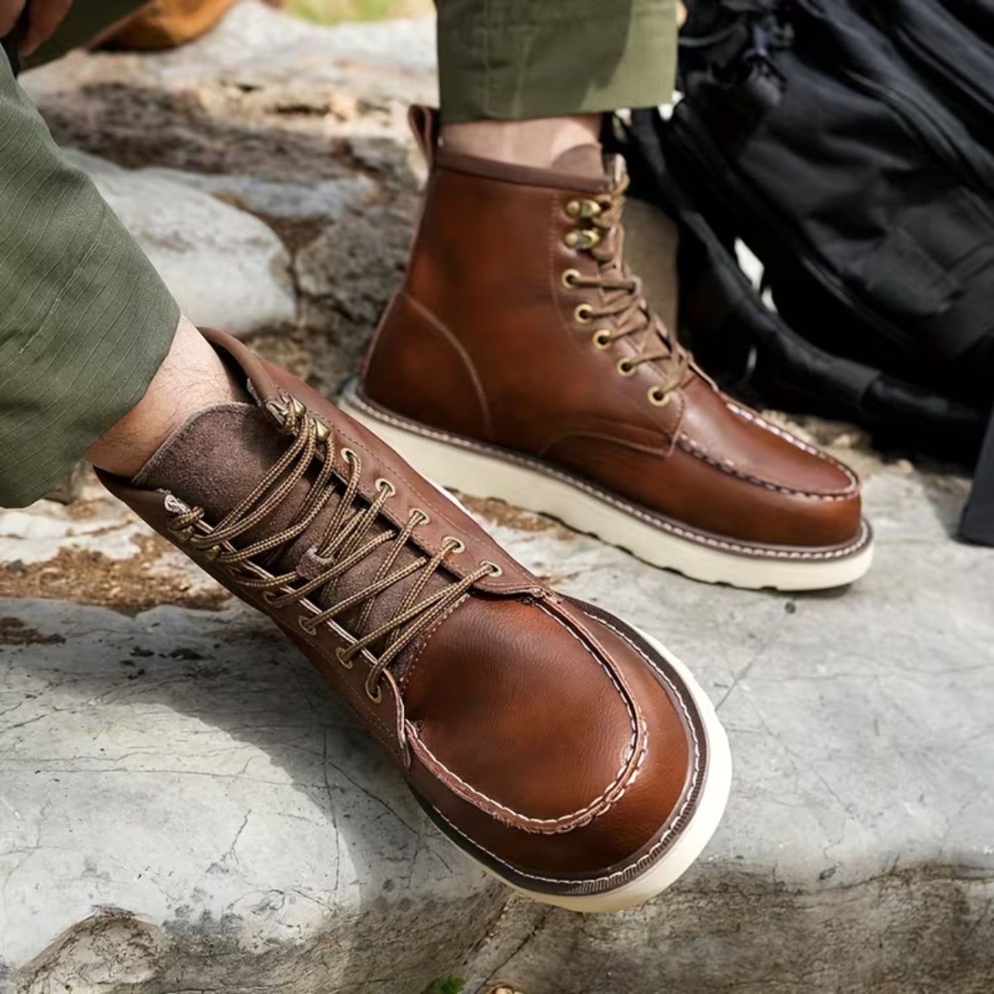 Classic Moc Toe Work Boots | Revangiol