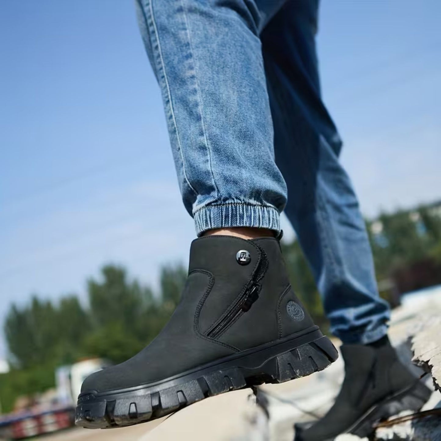 Slip-On Safety Work Boots | Revangiol