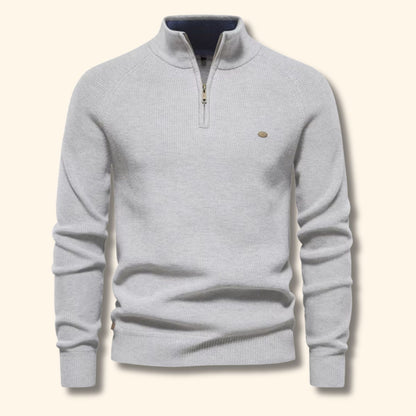 Quarter-Zip Textured Sweater | Revangiol