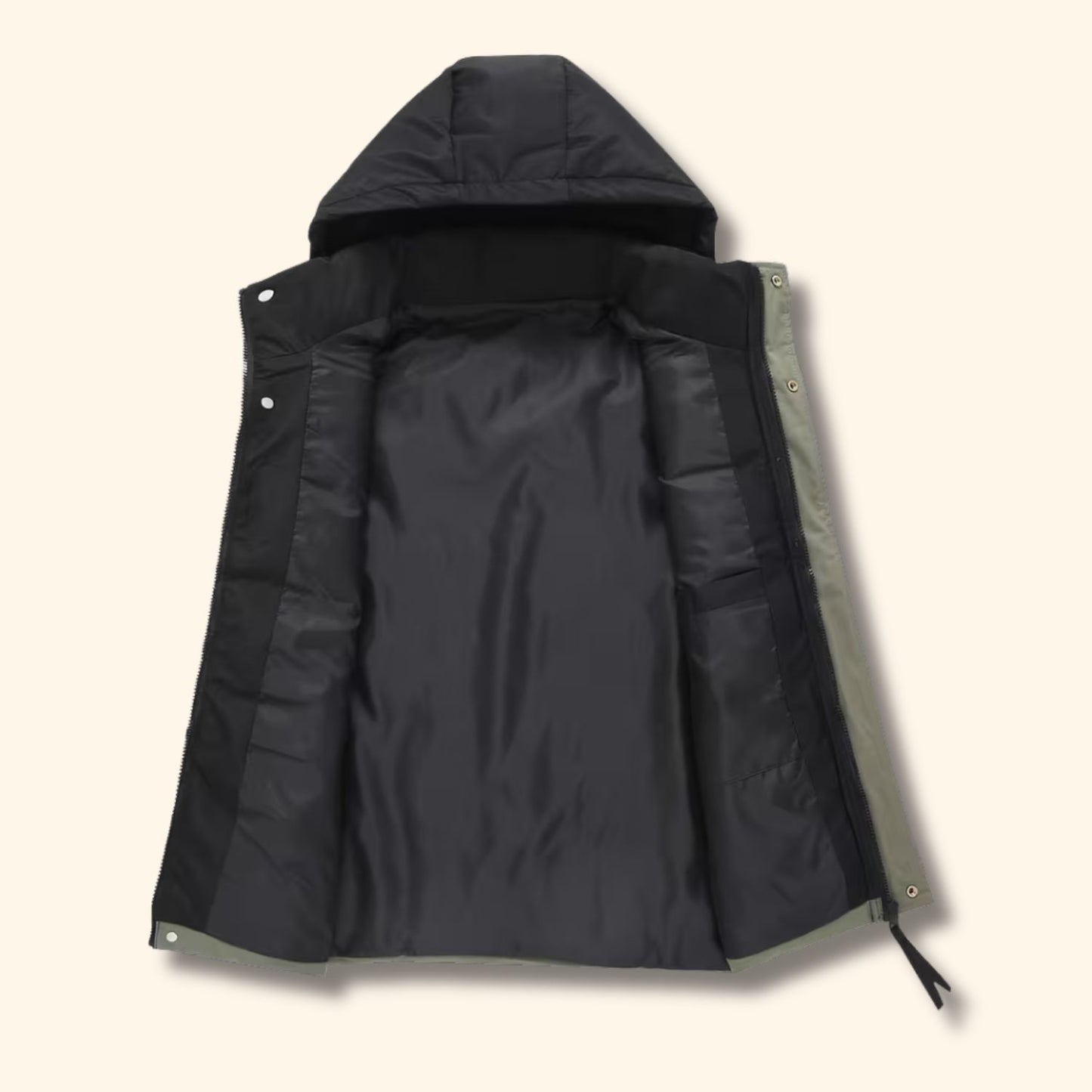 Color Block Hooded Puffer Vest | Revangiol