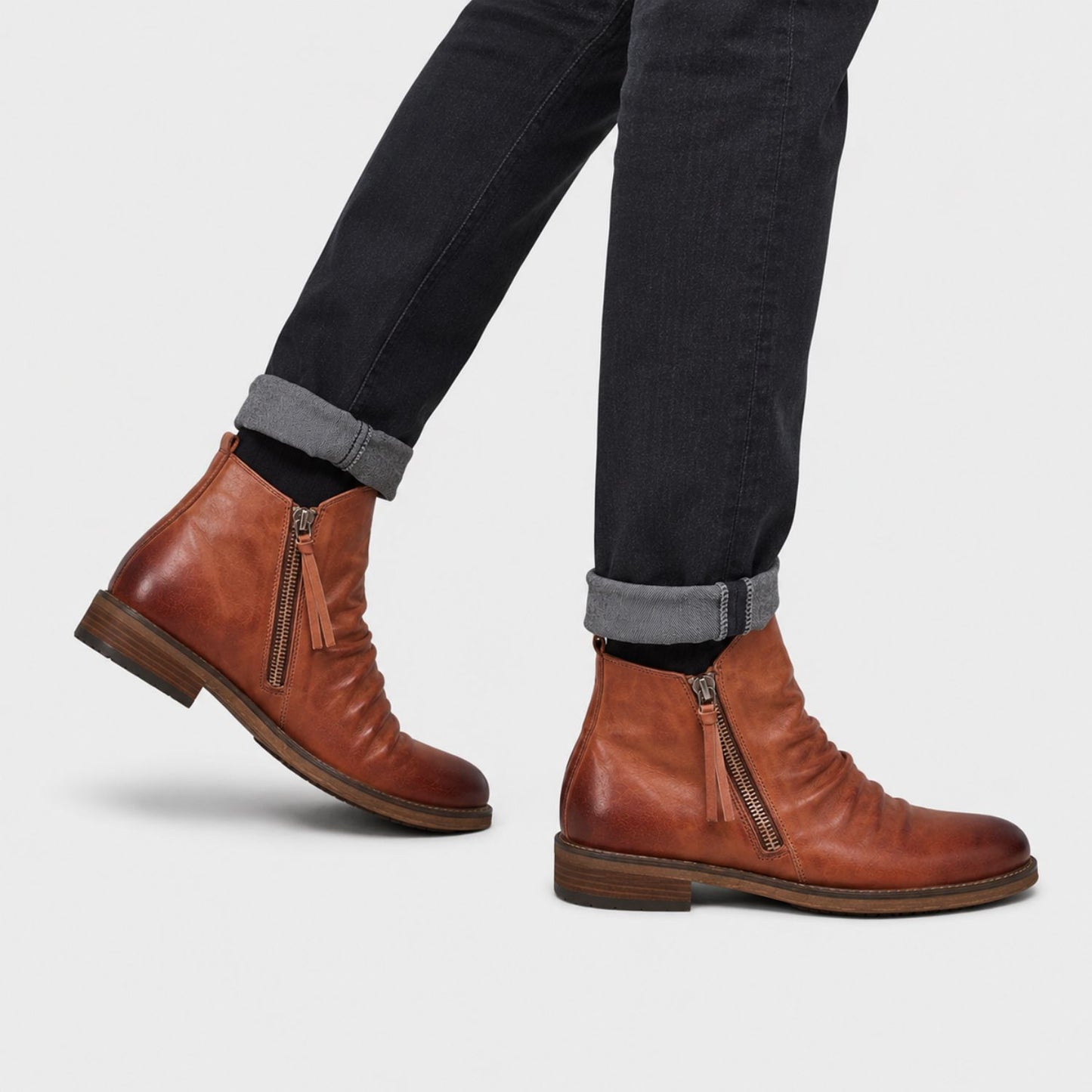 Vintage Side Zip Dress Boots | Revangiol
