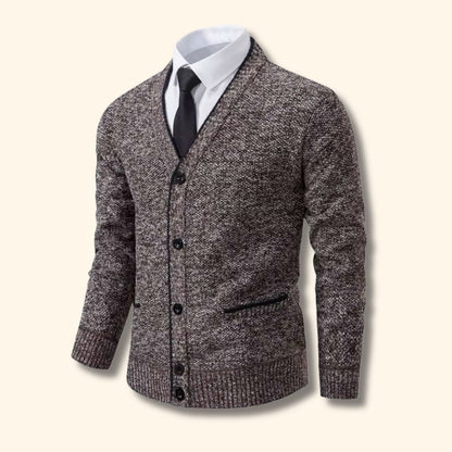 Textured Contrast Trim Cardigan | Revangiol