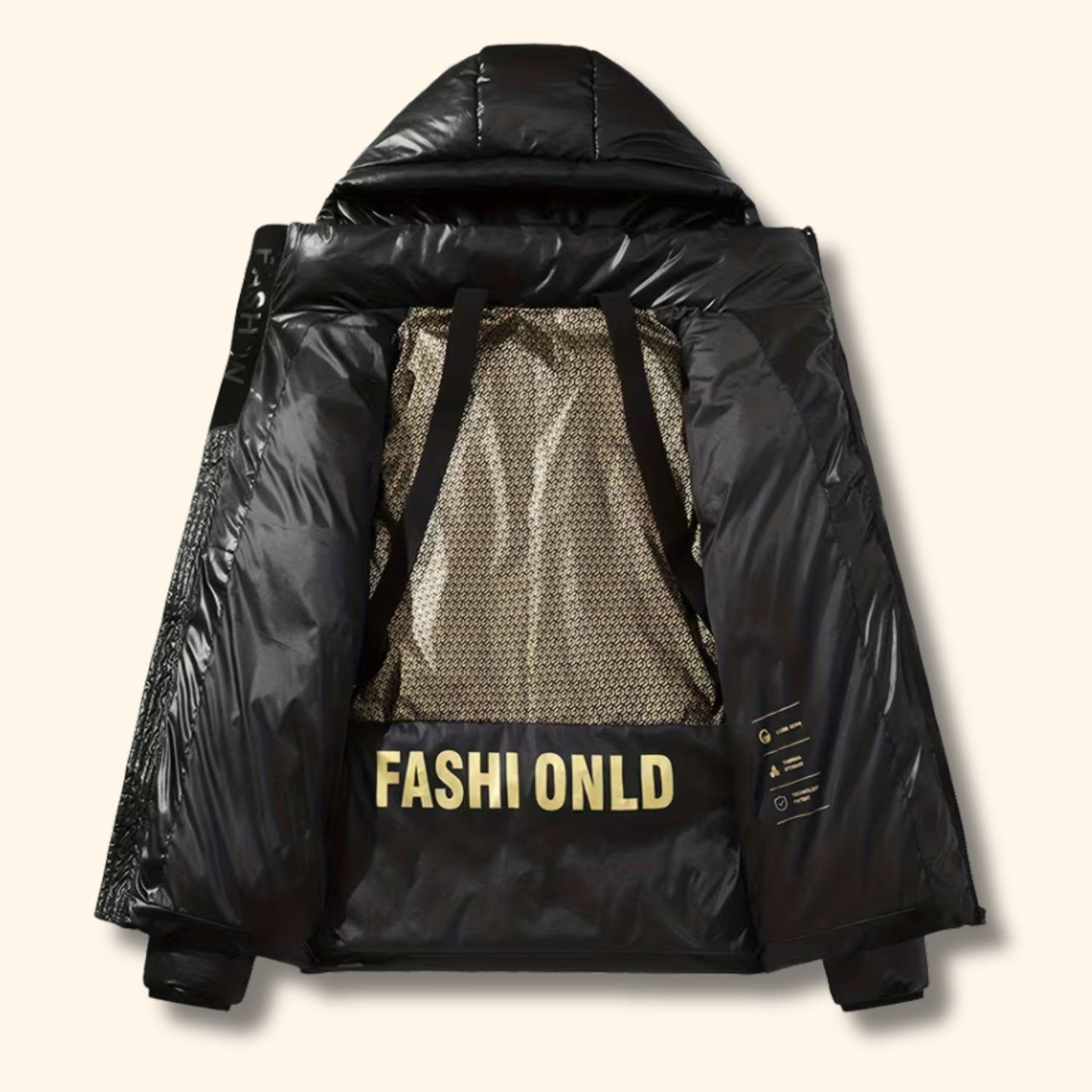 Glossy Hooded Puffer Jacket | Revangiol