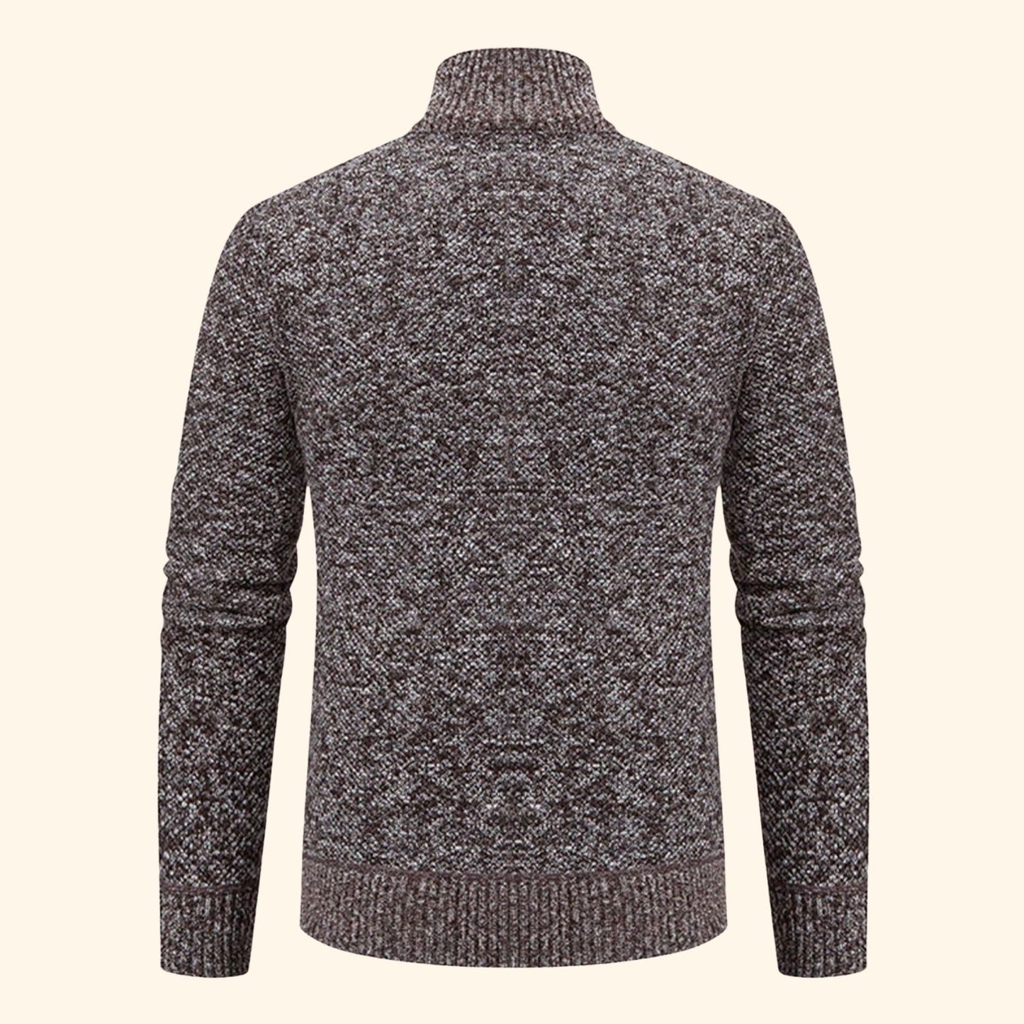 Zip-Up Mock Neck Cardigan | Revangiol