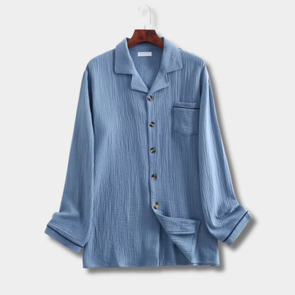 Button Front Lounge Pajama Set | Revangiol