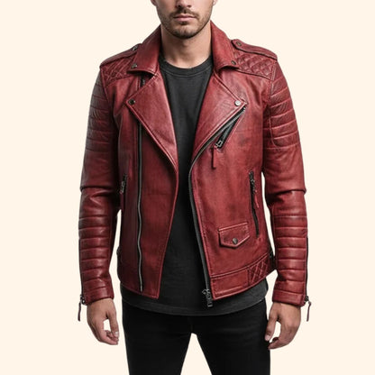 Classic Biker Leather Jacket | Revangiol