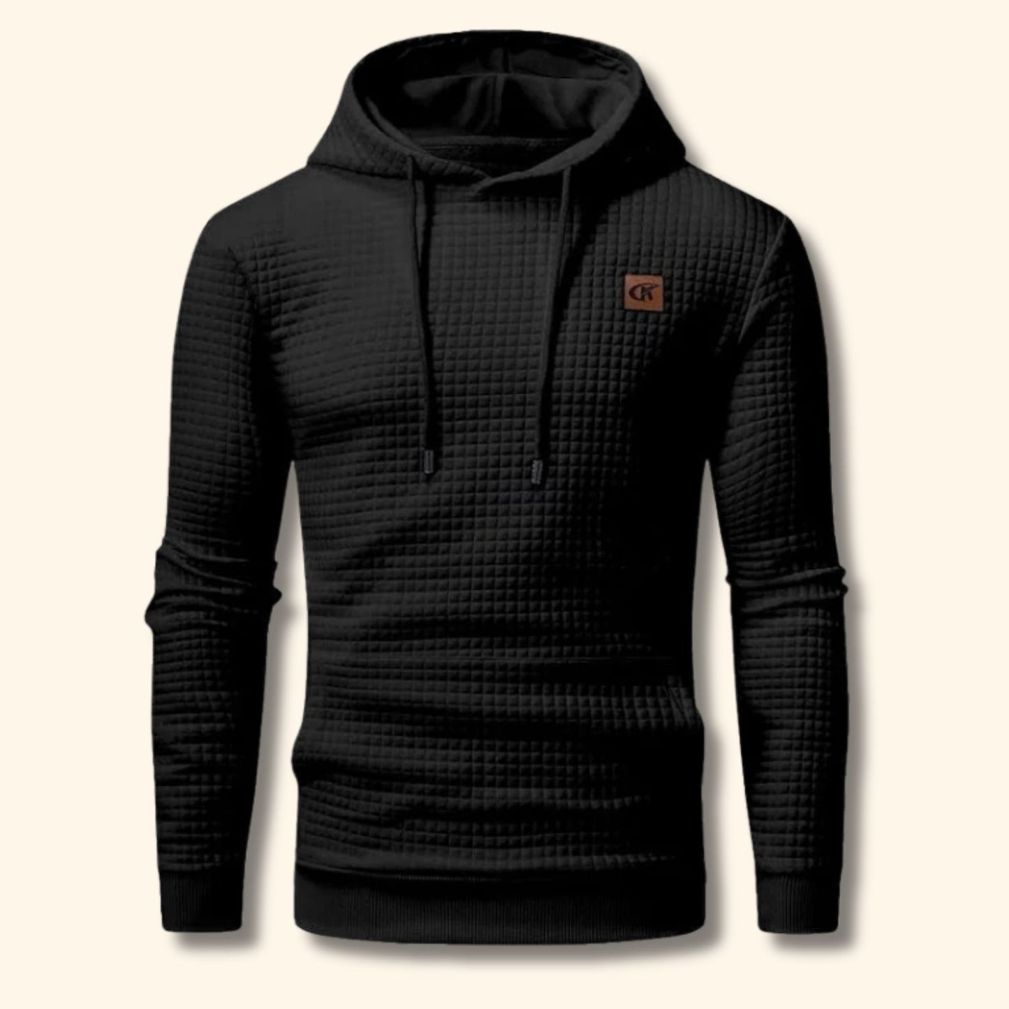 Textured Jacquard Pullover Hoodie | Revangiol