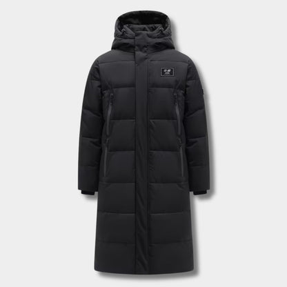 Long Hooded Puffer Ski Coat | Revangiol