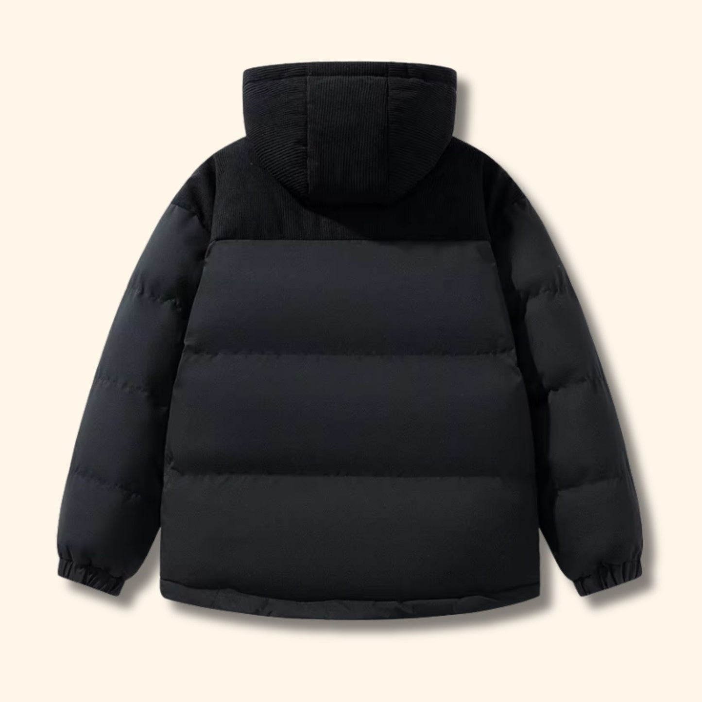 Corduroy Hooded Puffer Jacket | Revangiol