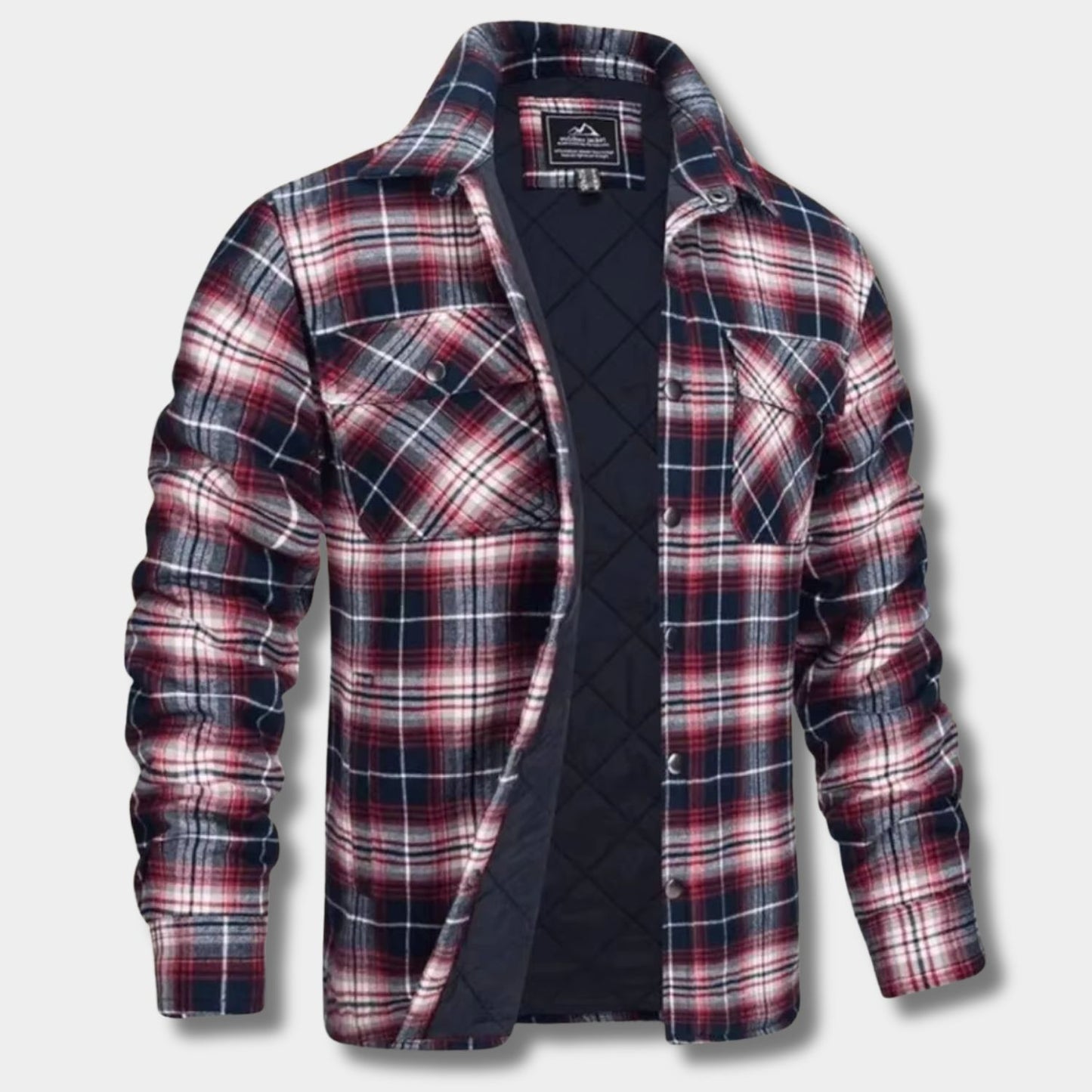 Quilted Check Flannel Shirt Jacket | Revangiol
