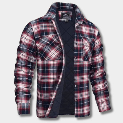 Quilted Check Flannel Shirt Jacket | Revangiol