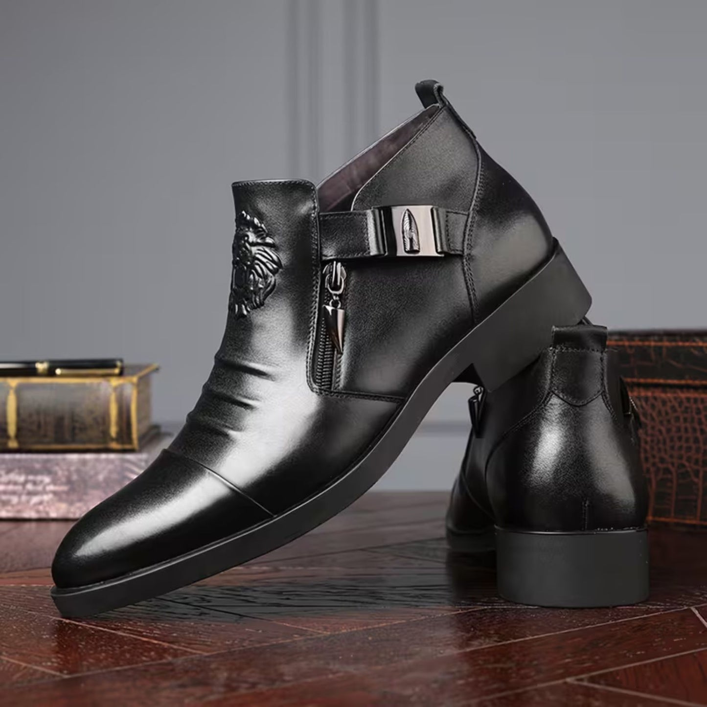 Embossed Chelsea Dress Boots | Revangiol