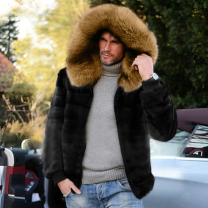 Hooded Faux Fur Jacket | Revangiol