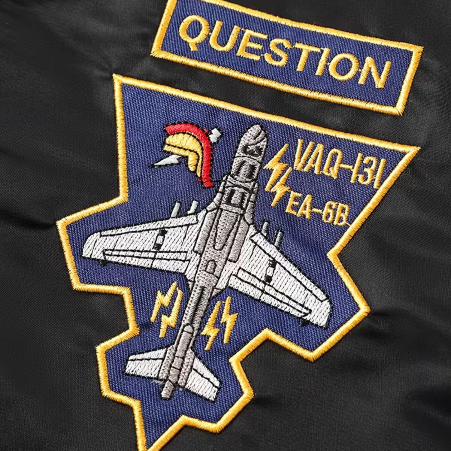 Embroidered Flight Aviator Jacket | Revangiol