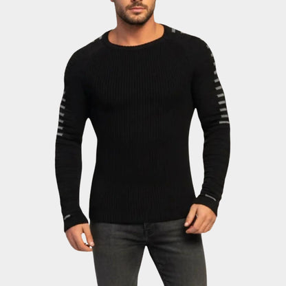 Sport Stripe Knit Sweater | Revangiol