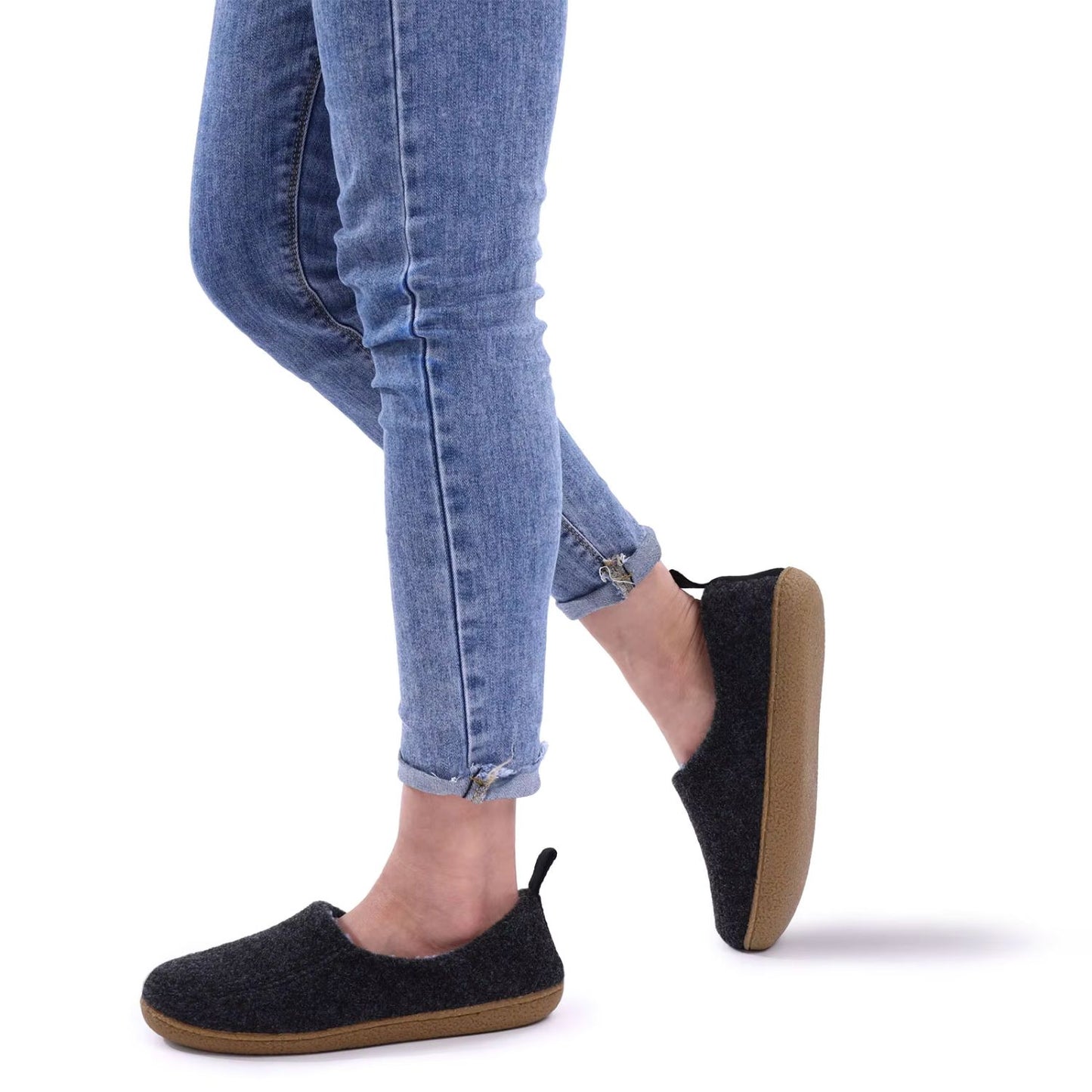 Felted Wool Slip-On Slippers | Revangiol