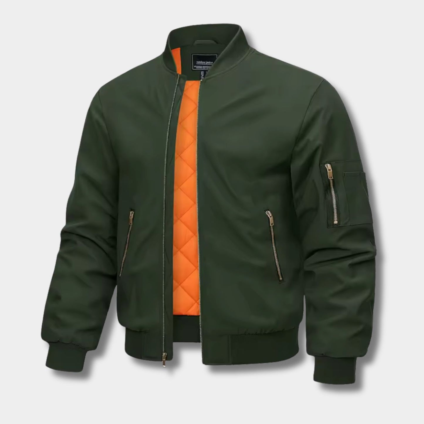 Metallic Zip Bomber Jacket | Revangiol