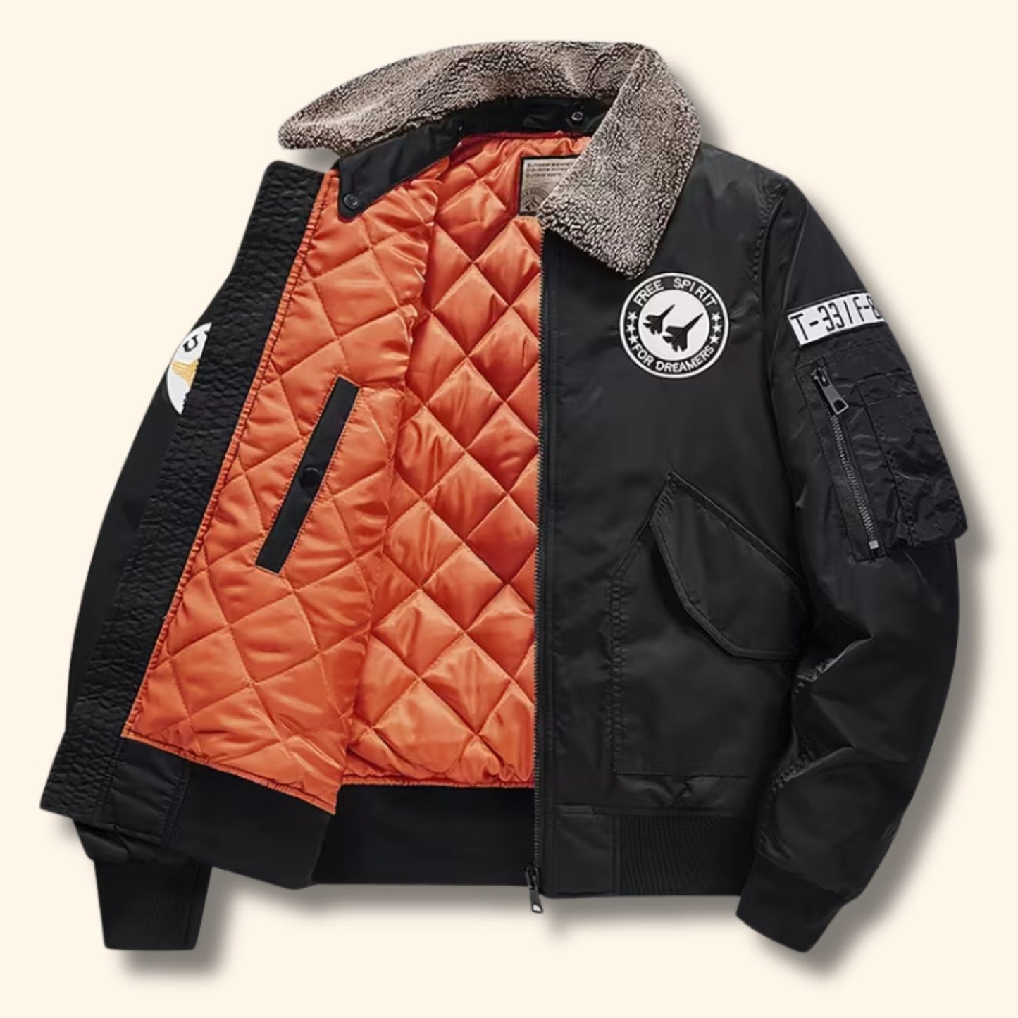 Oversized Flight Aviator Jacket | Revangiol