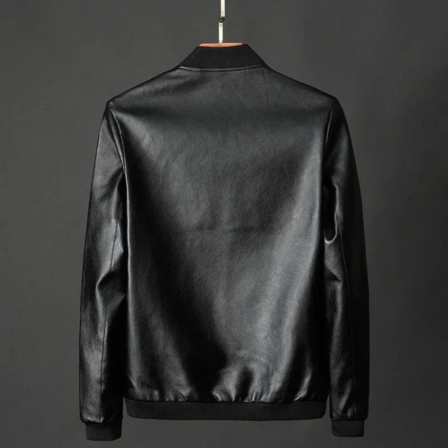 Classic Zip Leather Jacket | Revangiol