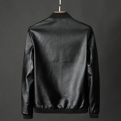 Classic Zip Leather Jacket | Revangiol