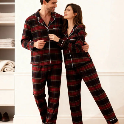 Classic Checked Lounge Pajama Set | Revangiol