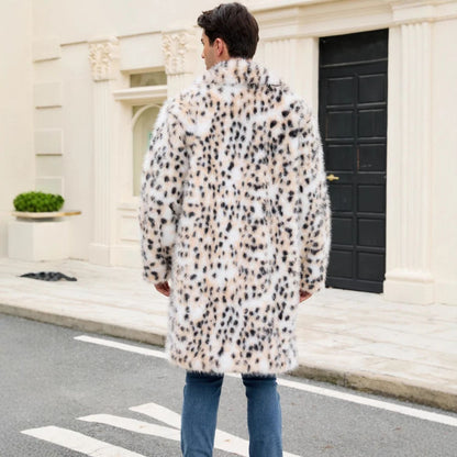Speckled Pattern Plush Fur Coat | Revangiol