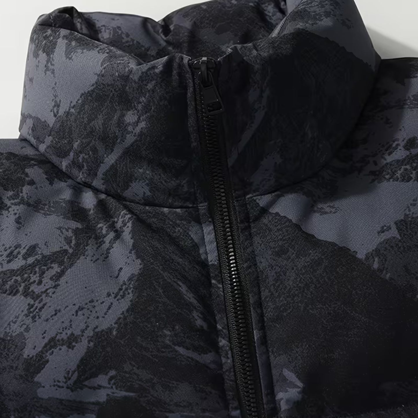 Mountain Print Puffer Jacket | Revangiol